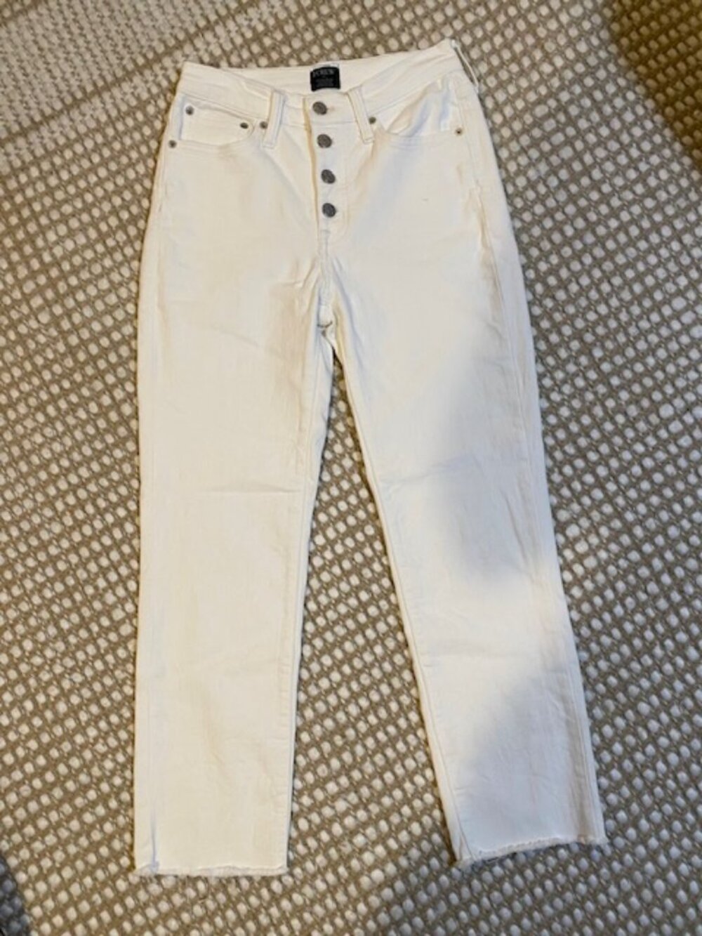 J.Crew High-Rise Vintage Straight White Jeans | Size 26